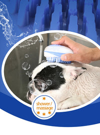 Pet Dog Cat Bath Brush 2-in-1 Pet SPA...
