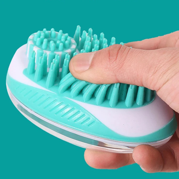 Pet Dog Cat Bath Brush 2-in-1 Pet SPA...
