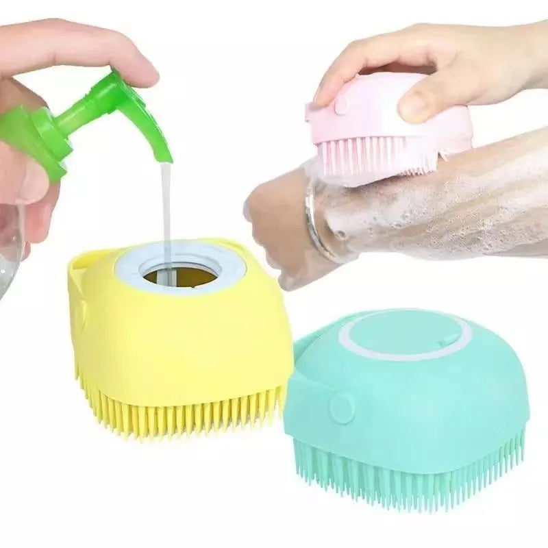 Pet Dog Cat Bath Brush 2-in-1 Pet SPA...