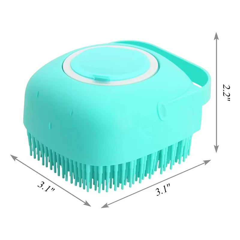 Pet Dog Cat Bath Brush 2-in-1 Pet SPA...