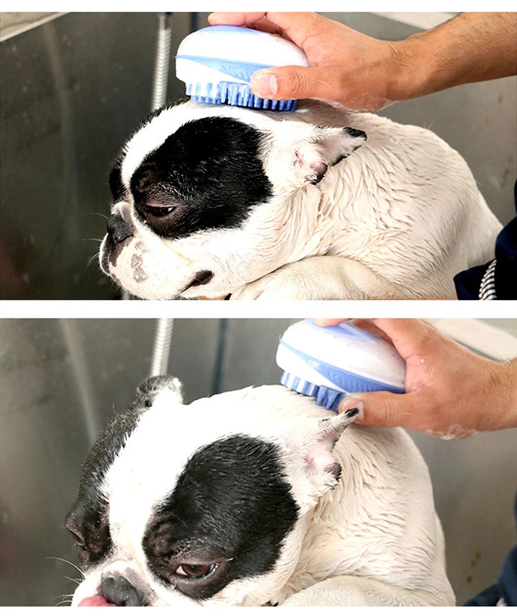 Pet Dog Cat Bath Brush 2-in-1 Pet SPA...