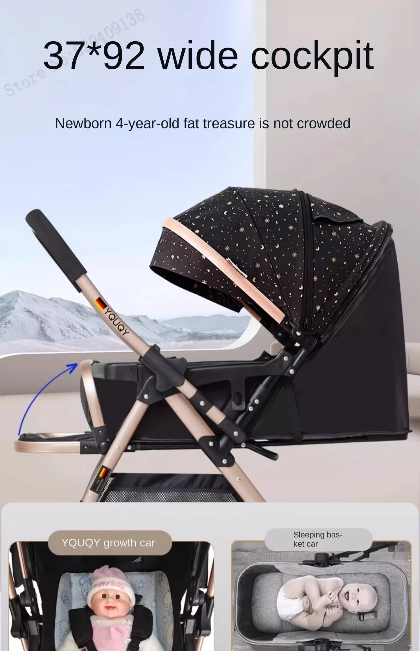 Twins Newborn 0-4 years old Baby stroller...
