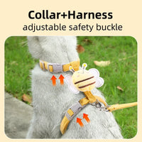 Cat Harness Leash Collar Set Adjustable...