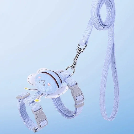 Cat Harness Leash Collar Set Adjustable...
