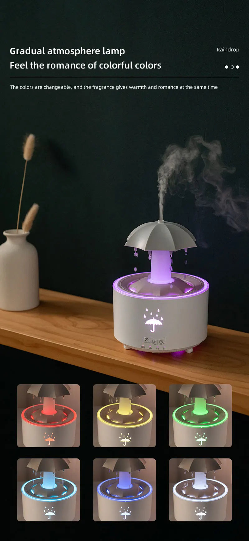 Creative Umbrella Water Drop Air Humidifier with...