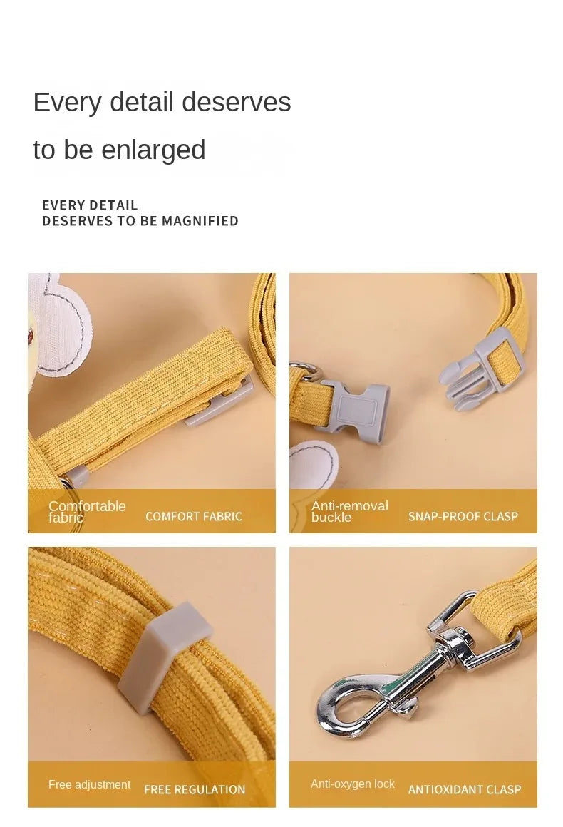 Cat Harness Leash Collar Set Adjustable...