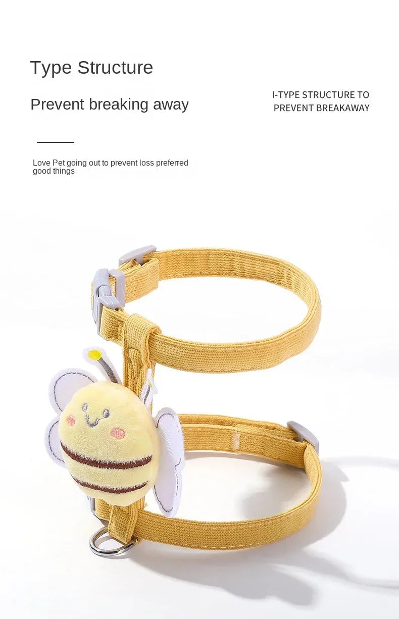 Cat Harness Leash Collar Set Adjustable...