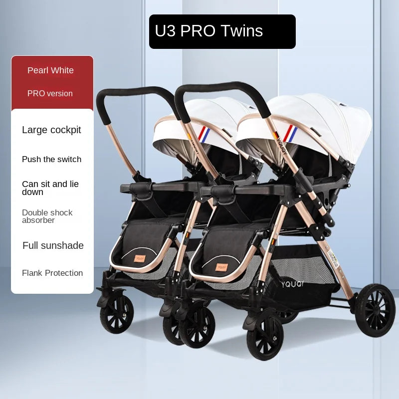 Twins Newborn 0-4 years old Baby stroller...
