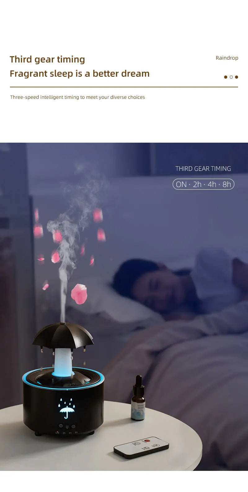 Creative Umbrella Water Drop Air Humidifier with...
